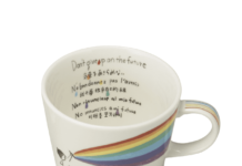 コロナ募金付き虹のマグカップ 「レインボーメッセージ マグカップ」(小倉陶器)