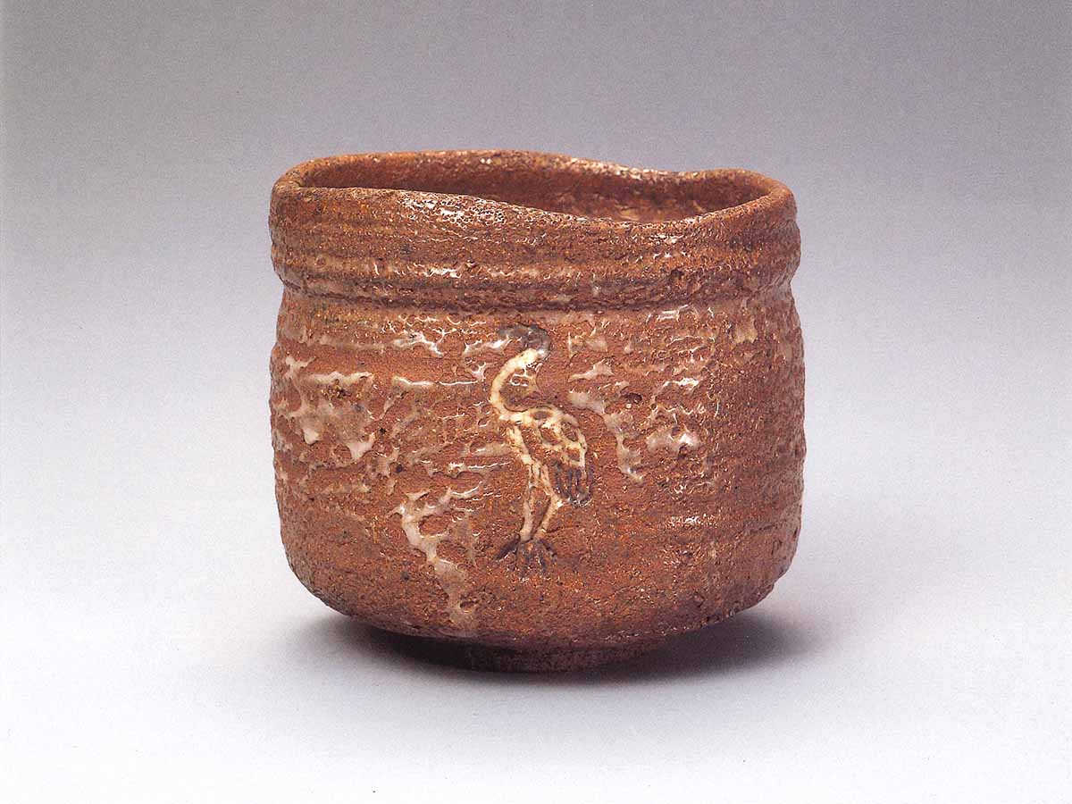 江戸時代　古萩　茶碗　割高台　時代箱　萩焼　時代物 茶道具 古萩写 割高台 茶碗 清水茂生 共箱 萬古焼 萩焼 濃茶