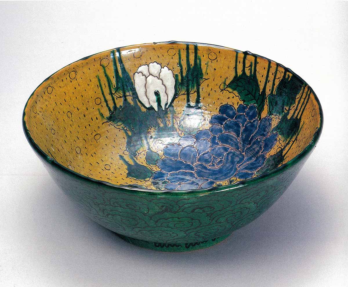萬古焼　色絵　煎茶碗4客　口径7.2㎝　東さ8-0124① やきもの曼荼羅［68］日本のやきもの50 萬古焼（三） | J-ware Style